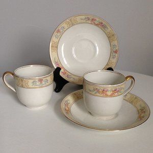 J&G Meakin Hanley England Demitasse Cups & Saucers
